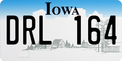 IA license plate DRL164