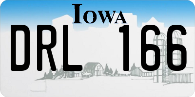 IA license plate DRL166