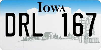 IA license plate DRL167