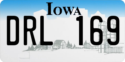 IA license plate DRL169