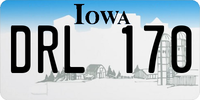 IA license plate DRL170