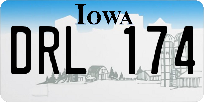 IA license plate DRL174