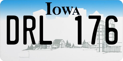 IA license plate DRL176