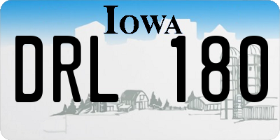 IA license plate DRL180