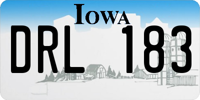 IA license plate DRL183