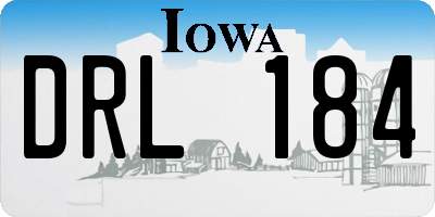 IA license plate DRL184