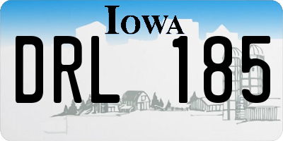 IA license plate DRL185