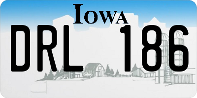 IA license plate DRL186