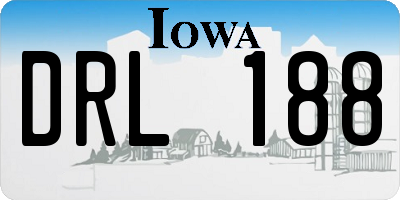 IA license plate DRL188