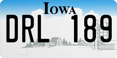 IA license plate DRL189