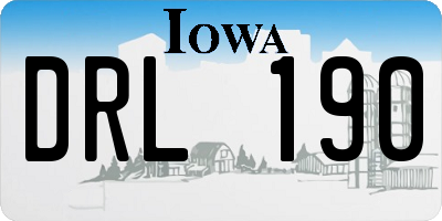 IA license plate DRL190