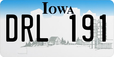 IA license plate DRL191