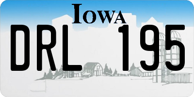 IA license plate DRL195