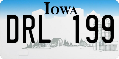 IA license plate DRL199