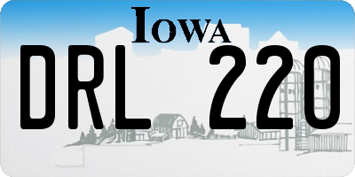 IA license plate DRL220