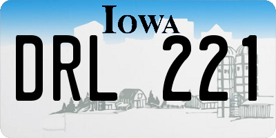 IA license plate DRL221