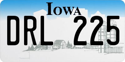 IA license plate DRL225