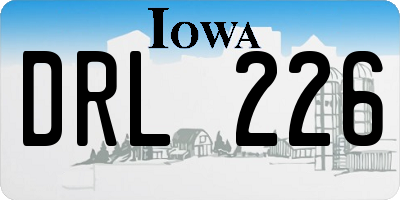 IA license plate DRL226