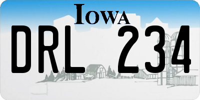 IA license plate DRL234