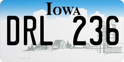 IA license plate DRL236