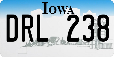IA license plate DRL238