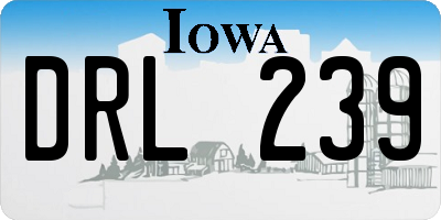 IA license plate DRL239