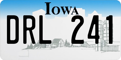 IA license plate DRL241
