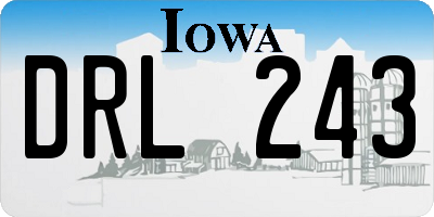 IA license plate DRL243