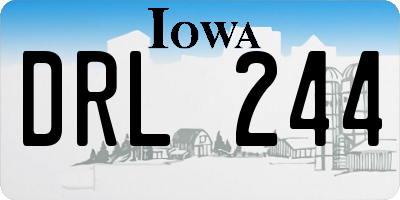 IA license plate DRL244