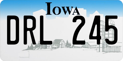 IA license plate DRL245