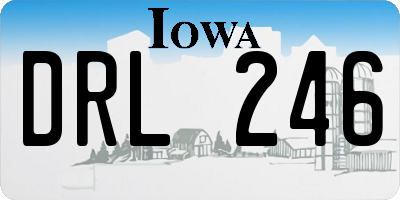 IA license plate DRL246
