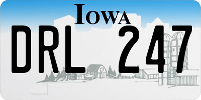 IA license plate DRL247