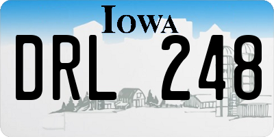 IA license plate DRL248
