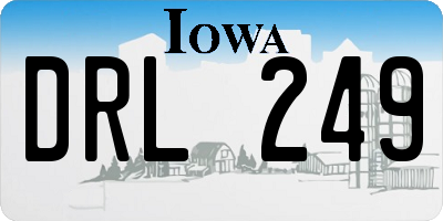 IA license plate DRL249