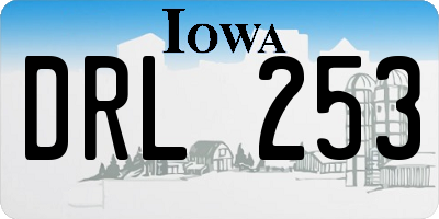 IA license plate DRL253