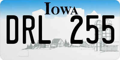 IA license plate DRL255