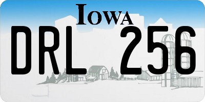 IA license plate DRL256