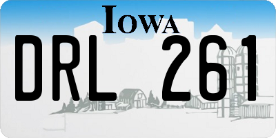 IA license plate DRL261
