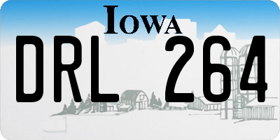 IA license plate DRL264