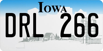 IA license plate DRL266