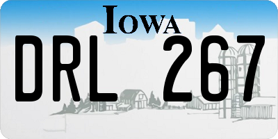 IA license plate DRL267