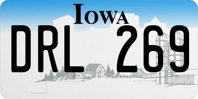 IA license plate DRL269