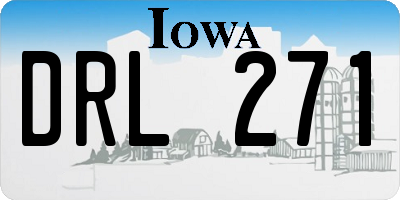 IA license plate DRL271