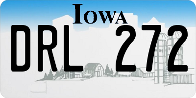 IA license plate DRL272