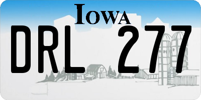 IA license plate DRL277