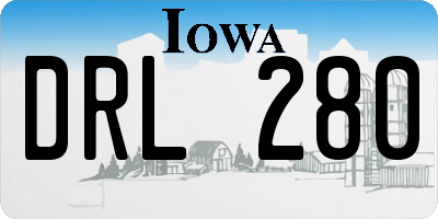 IA license plate DRL280