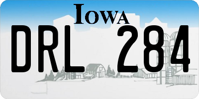 IA license plate DRL284