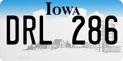 IA license plate DRL286