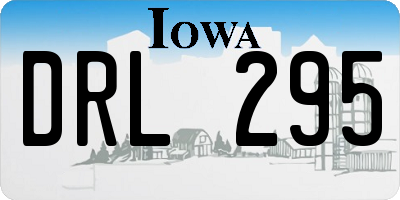 IA license plate DRL295
