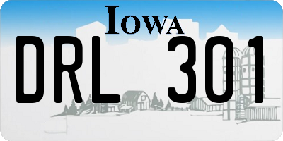IA license plate DRL301